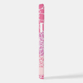 Rosa Dahlia-Blume, Muster der Blume, Ihr Name iPhone Hülle (Rechte Seite)