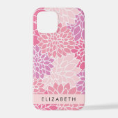 Rosa Dahlia-Blume, Muster der Blume, Ihr Name iPhone Hülle (Rückseite)