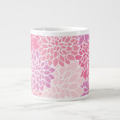 Rosa Dahlia-Blume, Muster der Blume, Ihr Name Jumbo-Tasse (Vorderseite)