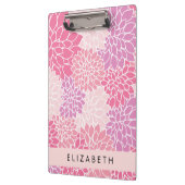 Rosa Dahlia-Blume, Muster der Blume, Ihr Name Klemmbrett (Links)