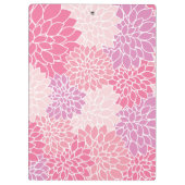 Rosa Dahlia-Blume, Muster der Blume, Ihr Name Klemmbrett (Rückseite)