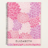 Rosa Dahlia-Blume, Muster der Blume, Ihr Name Planer (Vorderseite)
