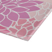 Rosa Dahlia-Blume, Muster der Blume, Ihr Name Schneidebrett (Ecke)