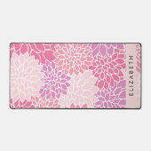 Rosa Dahlia-Blume, Muster der Blume, Ihr Name Schreibtischunterlage (Vorderseite)