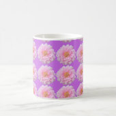 Rosa Dahlia-Blumenmuster Lila Kaffeetasse (Mittel)
