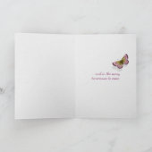 Rosa Dahlia-Denken an dich Karte (Innenseite)