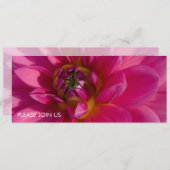Rosa Dahlia Einladung (Vorne/Hinten)