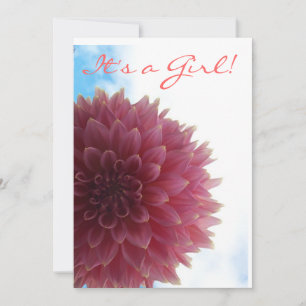 Rosa Dahlia Kinderdusche Einladung