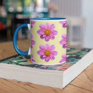 Rosa Dahlia-Muster-Tasse Tasse