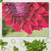 Rosa Dahlia, schöne Blumenfotografie Geschirrtuch (Gefaltet)