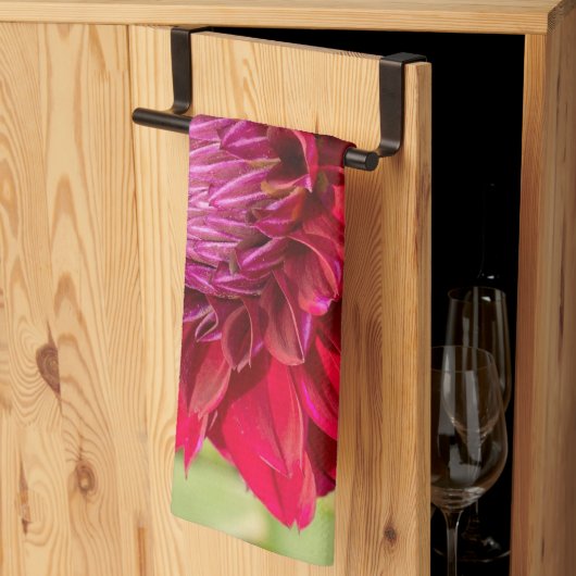 Rosa Dahlia, schöne Blumenfotografie Geschirrtuch (Drittel gefaltet)