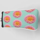Rosa Dahlia- und Taubentropfen Golf Headcover (Vorderseite)