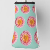 Rosa Dahlia- und Taubentropfen Golf Headcover (Rotieren 90)