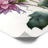 Rosa Dahlias Blume Art Print Poster (Ecke)