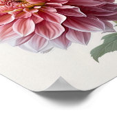Rosa Dahlias Blume Art Print Poster (Ecke)