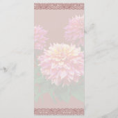 Rosa Dahlias Kidd Climax Menü Menükarte (Rückseite)