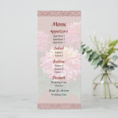 Rosa Dahlias Kidd Climax Menü Menükarte (Stehend Vorderseite)
