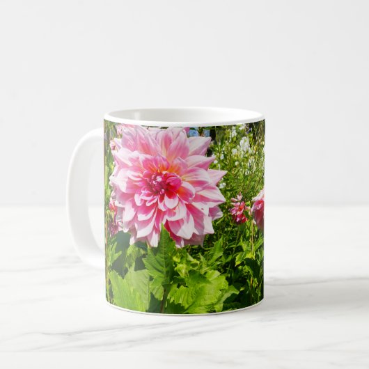 Rosa Dahlias (Otto's Thrill) Kaffeetasse (Vorderseite Links)