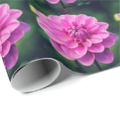 Rosa Dahlie Geschenkpapier (Rolleneckpunkt)