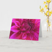 Rosa Dahlie-Gruß-Karte Karte (Gelbe Blume)