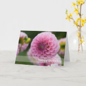 Rosa Dahlie Karte (Gelbe Blume)