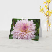 Rosa Dahlie Karte (Gelbe Blume)