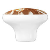 Rosa Dahlie Keramikknauf (Seitenansicht)