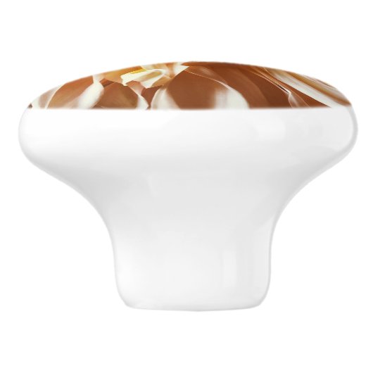 Rosa Dahlie Keramikknauf (Seitenansicht)