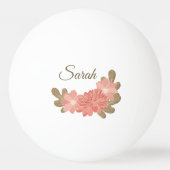 Rosa Dahlie mit Namen Tischtennisball (Rückseite)