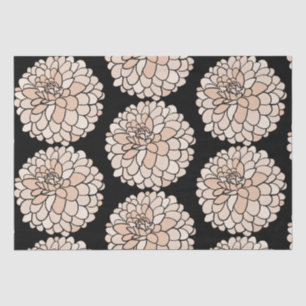 Rosa Dahlien auf schwarzem Hintergrundpapier Seidenpapier