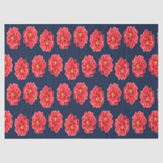 Rosa Dahlische Blume auf blau Seidenpapier (Vorderseite)