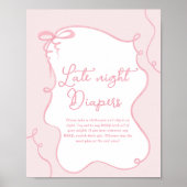 Rosa Daine Bogen gewölbte Hand gezeichnet Dont sag Poster (Vorne)