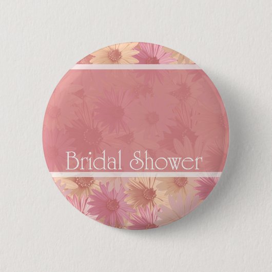 rosa Daises ~ Brautparty Button (Vorderseite)