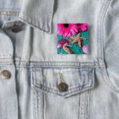 Rosa Daises und Seepferd mit Starfish Button (Beispiel)
