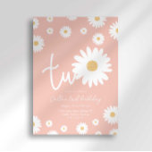 Rosa Daisy 2. Geburtstagsfeier Einladung