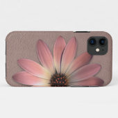Rosa Daisy auf Taupe Leather Print Case-Mate iPhone Hülle (Rückseite (Horizontal))