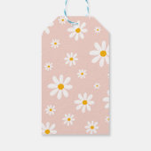 Rosa Daisy Blume Baby in Bloom Girl Dusche Geschenkanhänger (Rückseite)