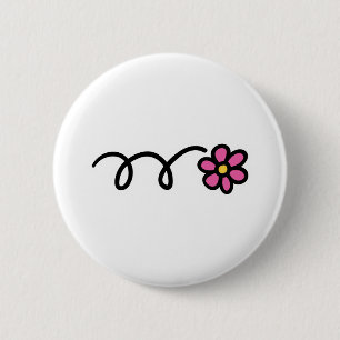 Rosa Daisy-Blume Button