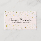 Rosa Daisy Blume Chic Elegantes Signaturskript Visitenkarte (Vorderseite)