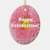 Rosa Daisy Blume Foto Keramik Ornament (Rechts)