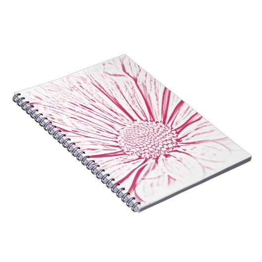 Rosa Daisy-Blume Notizblock (Rechte Seite)