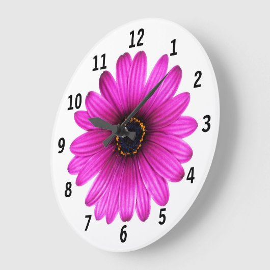Rosa Daisy-Blume-Uhr Große Wanduhr (Winkel)