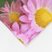 Rosa Daisy Blume und Hummelmuster Fleecedecke (Ecke)