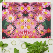 Rosa Daisy Blume und Hummelmuster Geschirrtuch (Gefaltet)