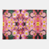 Rosa Daisy Blume und Hummelmuster Geschirrtuch (Horizontal)