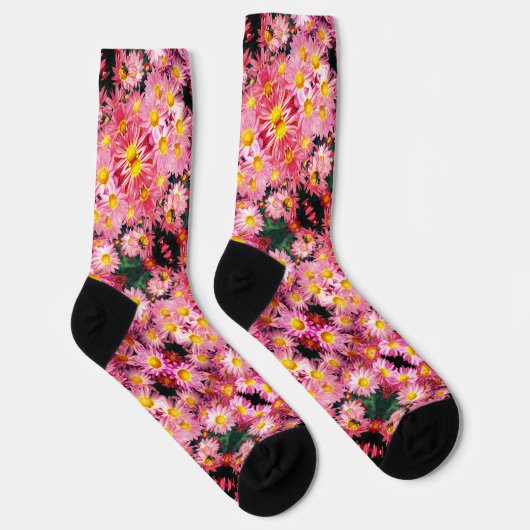 Rosa Daisy Blume und Hummelmuster Socken (Rechts)
