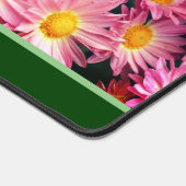 Rosa Daisy Blume und Hummeln Personalisiert Schreibtischunterlage (Ecke)