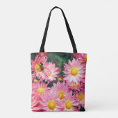 Rosa Daisy-Blume und Hummeln Tasche (Rückseite)