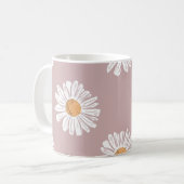 Rosa Daisy: Blumenmuster wiederholt sich. Kaffeetasse (Vorderseite Links)
