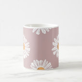 Rosa Daisy: Blumenmuster wiederholt sich. Kaffeetasse (Mittel)